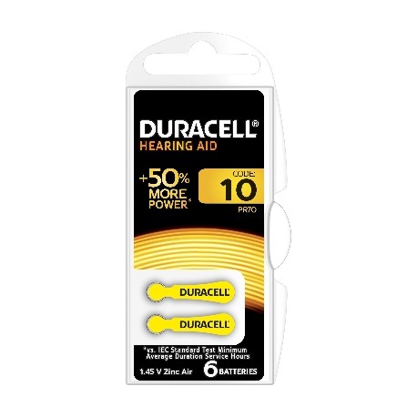 DURACELL SPECIALTY HEARING AID 10 (x6)