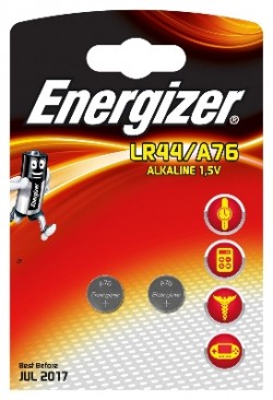 Pile alcaline 1,5V LR44 / A76 (x2)