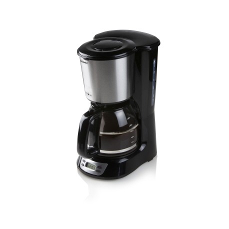 Cafetière noir 1,5L RVS avec timer