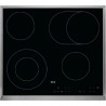 Taque vitro 58cm 4 zones bord en inox