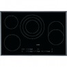 Taque vitro 78cm 4 zones bord biseauté