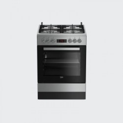 Cuisinière mixte inox BEKO