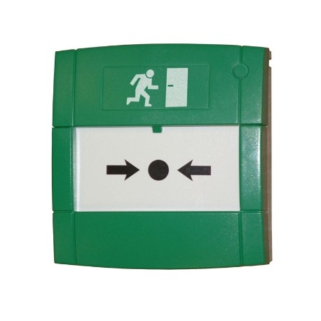 Bouton poussoir vert, 2x no/nf, sortie d